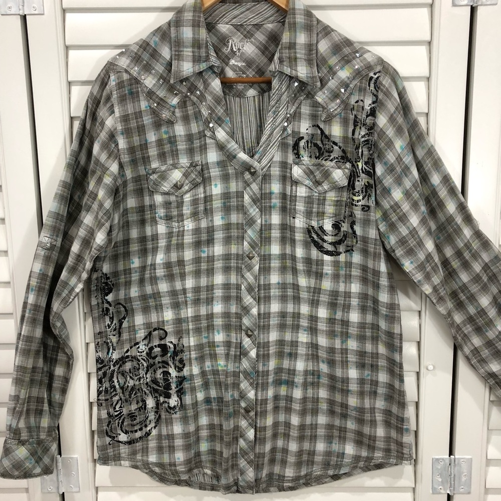 Rock 47 by Wrangler Snap Button Western Shirt